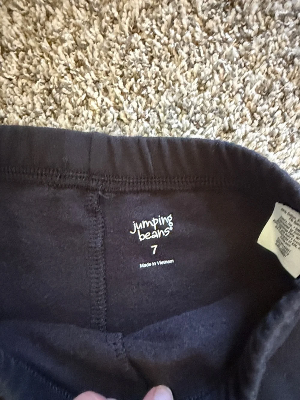 3 - Jumping Beans Cozy lined warm Leggings - black, Gray & Teal - size 7